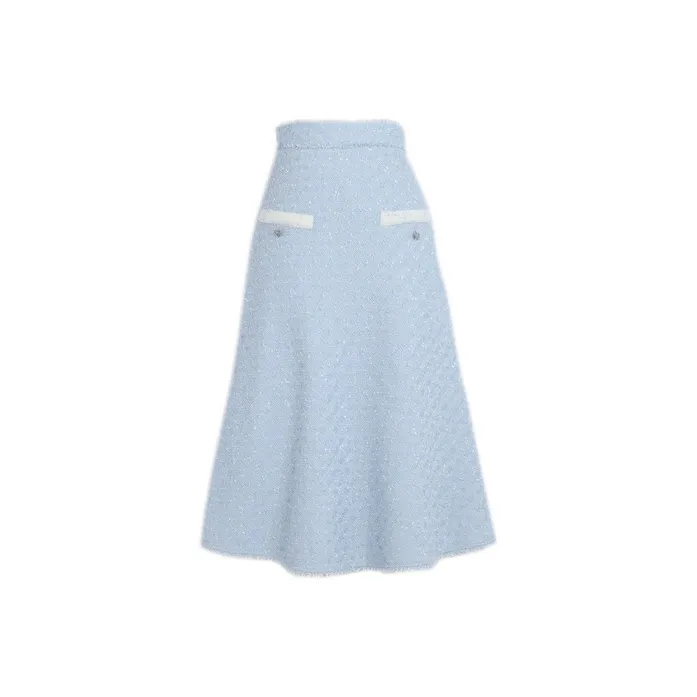 SNBL Casual Long Skirts Women's Blue-0