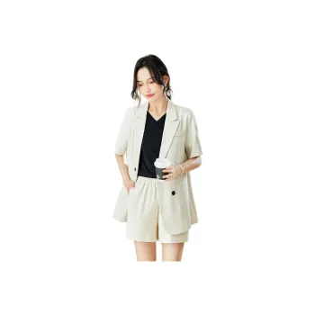 TERRE BLEUE Casual Suit Women's Beige Apricot