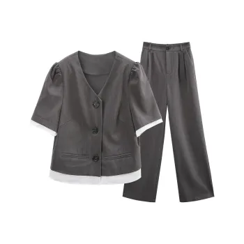 A Paradise For Awakening Casual Suit Women's Gray