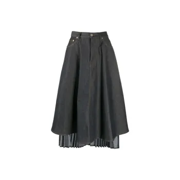 LOEWE Denim Long Skirts Women's Gray