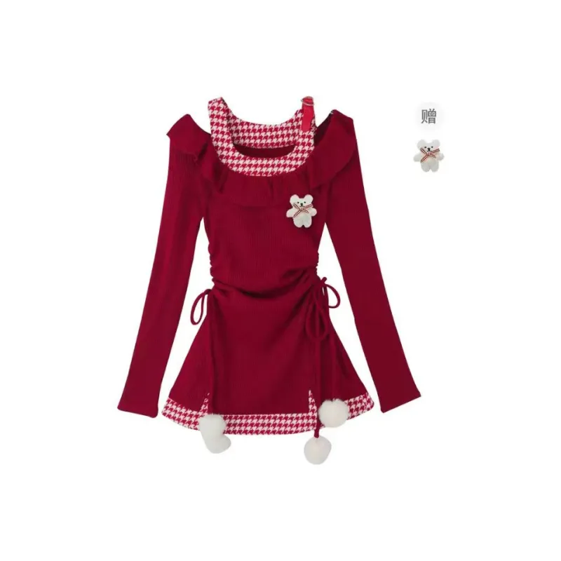 PUREIDOL Long Sleeved Dresses Women's-0