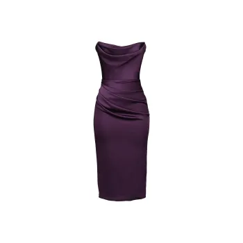 HOUSE OF CB Santana Sleeveless Dress Women's Grape Color