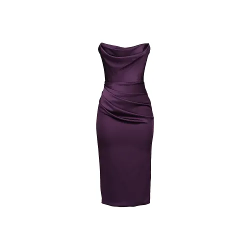 HOUSE OF CB Santana Sleeveless Dress Women's Grape Color
