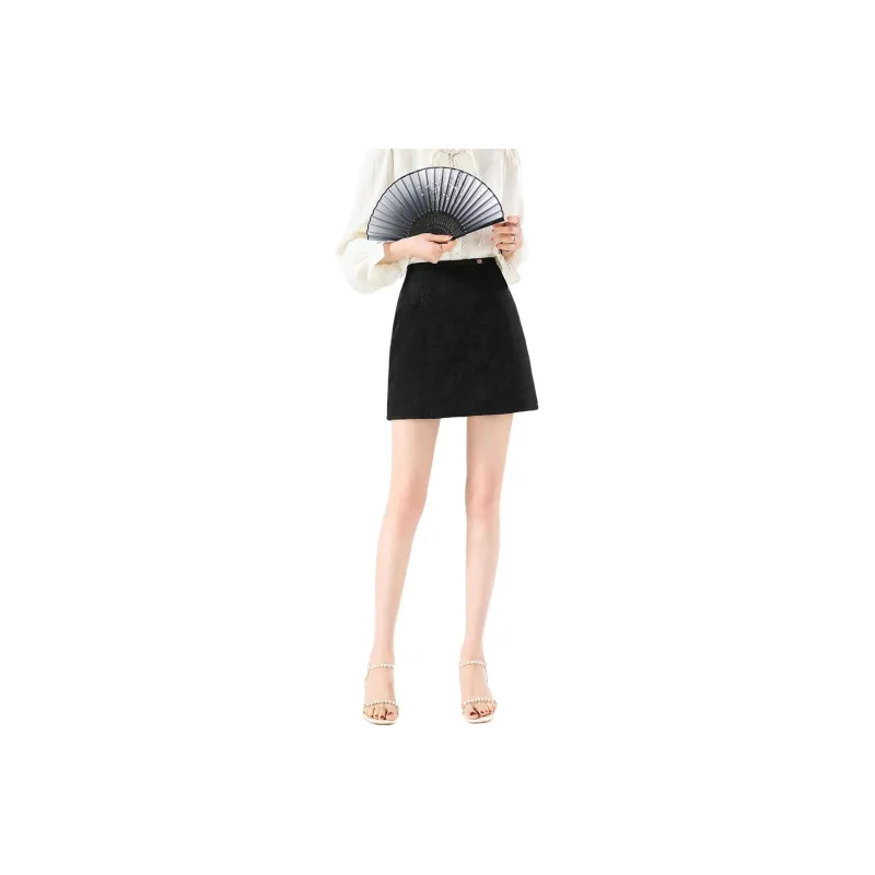 TERRE BLEUE Casual Short Skirts Women's Black-0