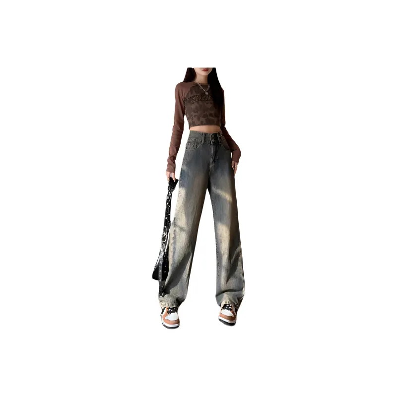 YINLEI Jeans Women's Concrete Gray-0
