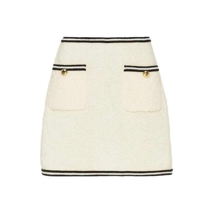 MIU MIU FW22 Casual Short Skirts Women's Ecru-0
