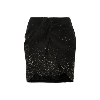 OFF WHITE Embellished Pleated Mini Skirt