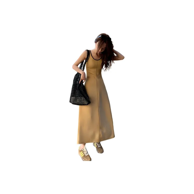NANING9 Slip Dresses Women's Ginger Yellow-0
