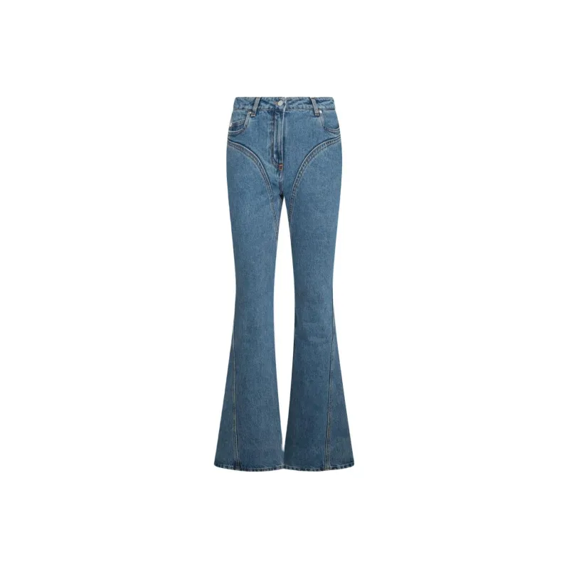 Mugler Washed Flared Jeans-0