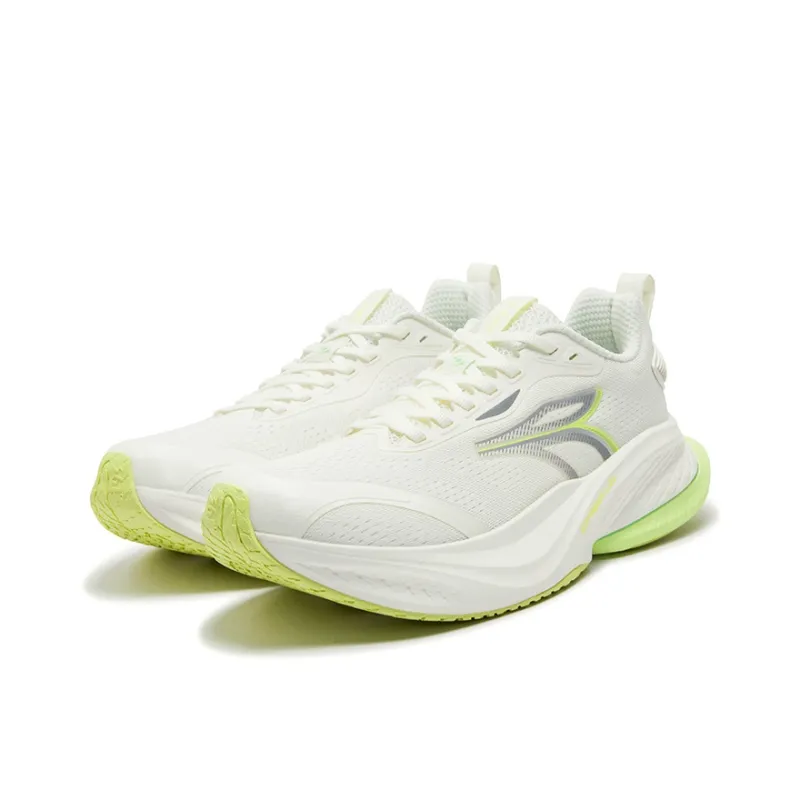 361° Shock Absorbers Slip Resistant Breathable Low Top Casual Running Shoes Men's Feather White-2