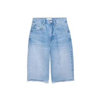 FRAME Raw edge Cotton Denim Shorts