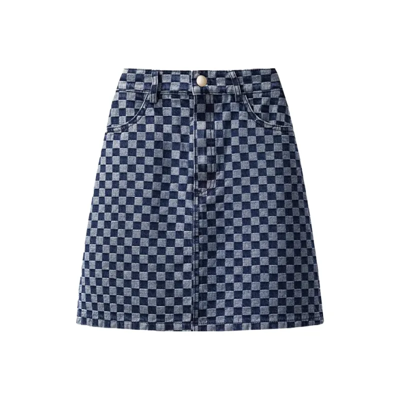 0571 Family Denim Short Skirts Women's Blue-0