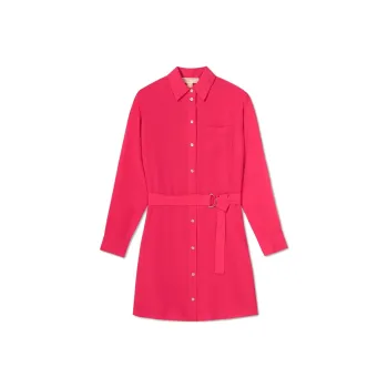 MICHAEL KORS SS25 Long Sleeved Dress Women's Dragon Fruit Red