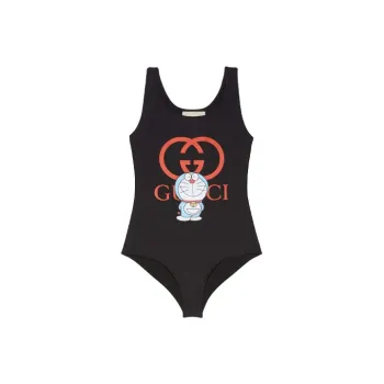Doraemon X GUCCI One-Piece Swimsuits Women's Black