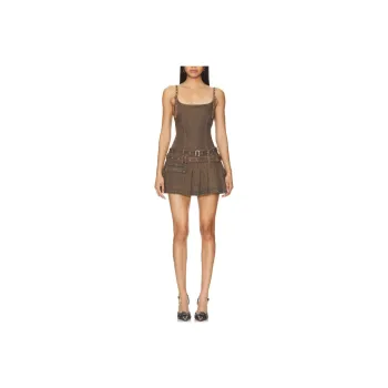 Lioness SS24 Slip Dresses Women's Dark Green