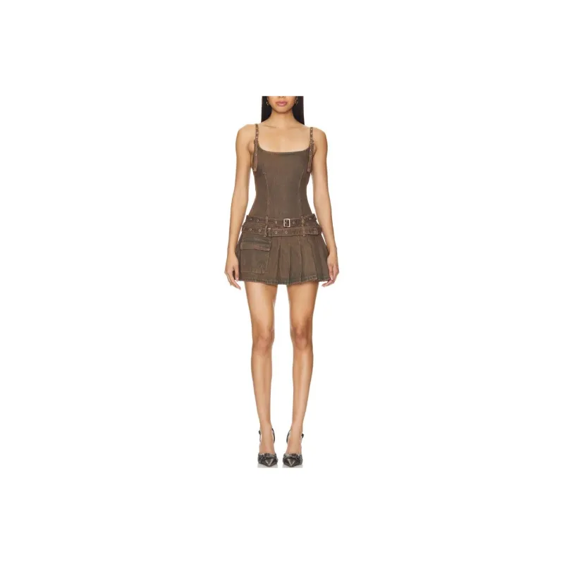 Lioness SS24 Slip Dresses Women's Dark Green-0