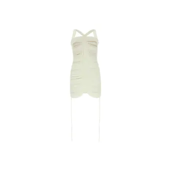 ANDREĀDAMO Floating Ribs Lace Detailed Minidress