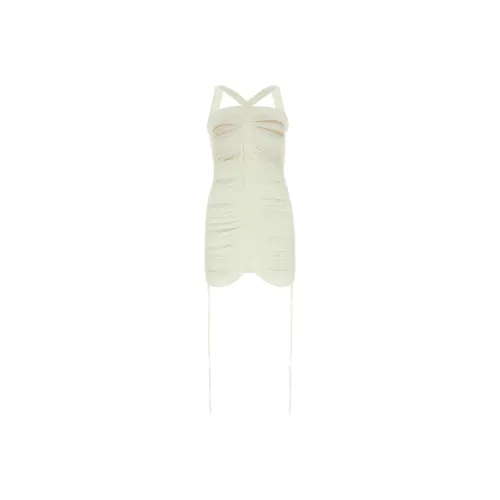 ANDREĀDAMO Floating Ribs Lace Detailed Minidress