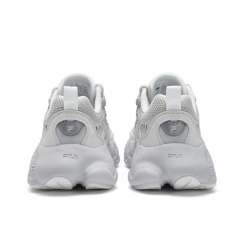 FILA Fern 2 Fern Sneakers 2 Abrasion Resistant, Lightweight, And Breathable Low Top Casual Shoes Women's White Gray-3