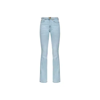 PINKO Love Bird Belted Skinny Jeans