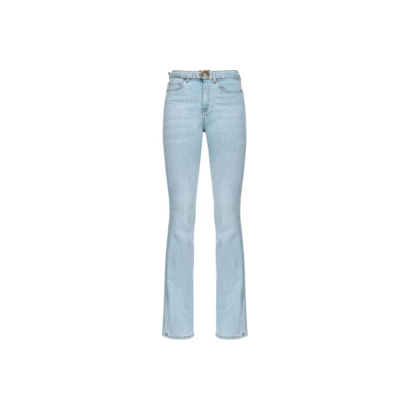 PINKO Love Bird Belted Skinny Jeans-0