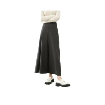 VIMLY Casual Long Skirt Women's Gray