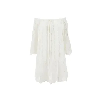 PINKO Evergreen Off the shoulder Lace Dress