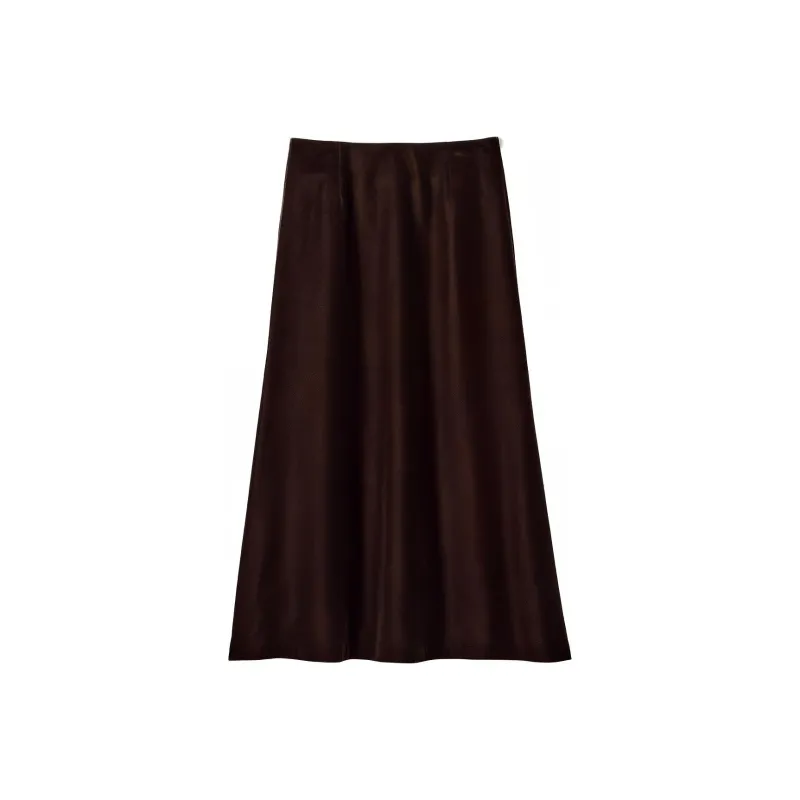 UNIQLO Casual Long Skirts Women's Dark Umber-0