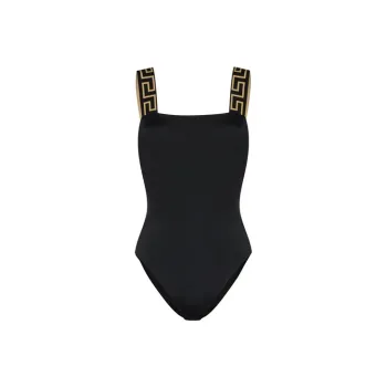 VERSACE Greca Border Print Swimsuit 'Black'