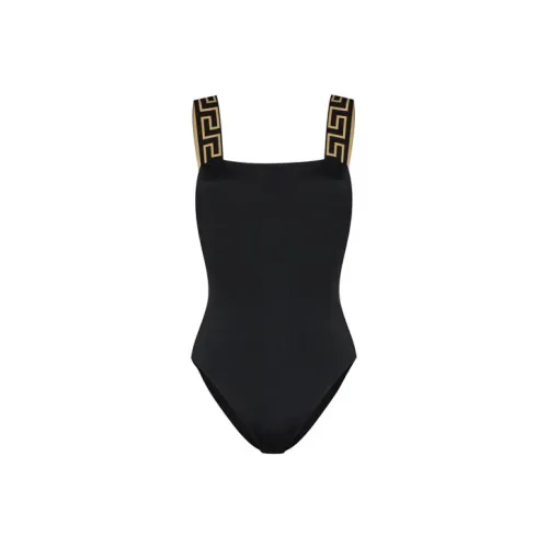 VERSACE Greca Border Print Swimsuit 'Black'