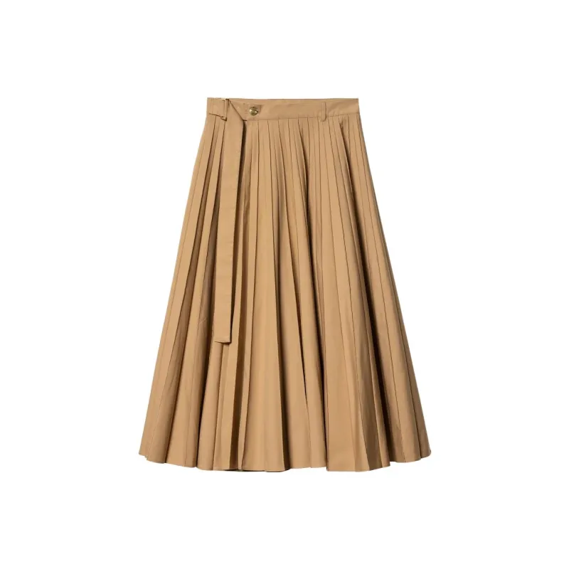 Sacai X Carhartt Wip Women's Pleated Skirt Beige-0