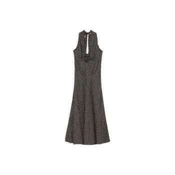 DOEN MAZARIN DRESS Sleeveless Dress Women's Black With Polka Dot