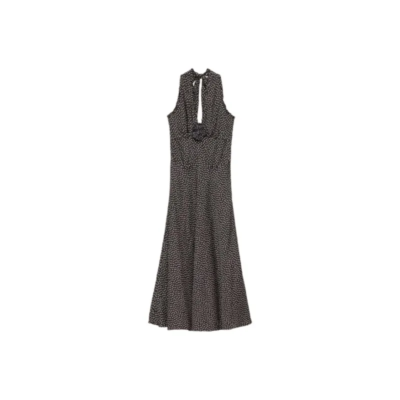 DOEN MAZARIN DRESS Sleeveless Dress Women's Black With Polka Dot-0