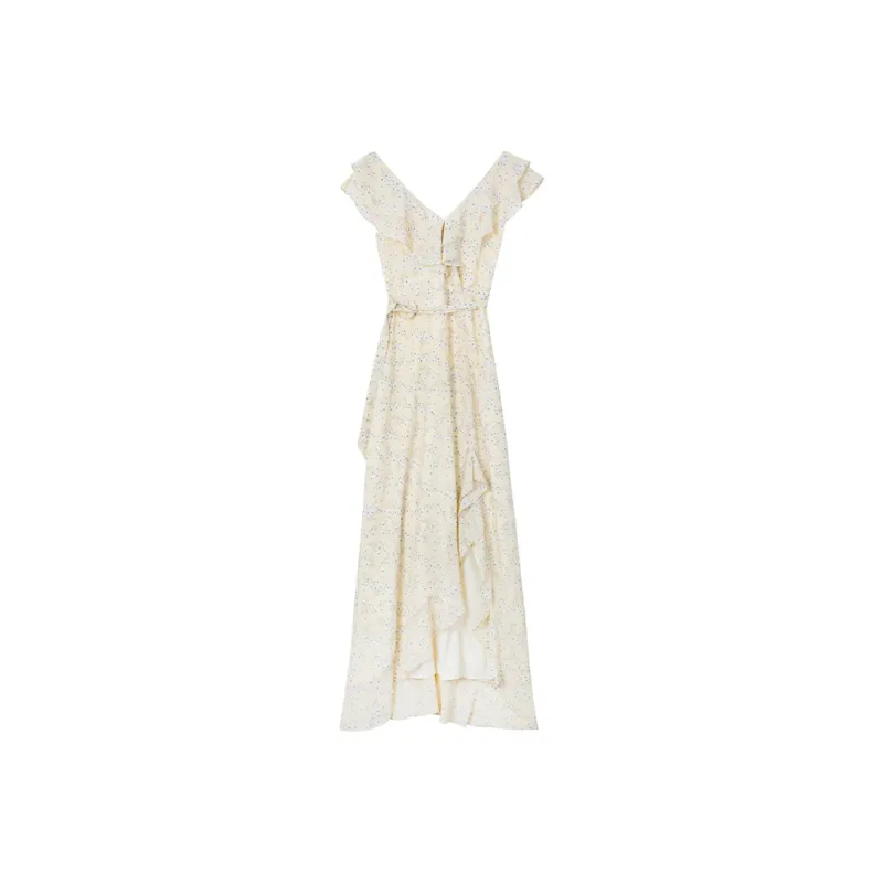 PAZZO Sleeveless Dress Women's Cream Yellow-0