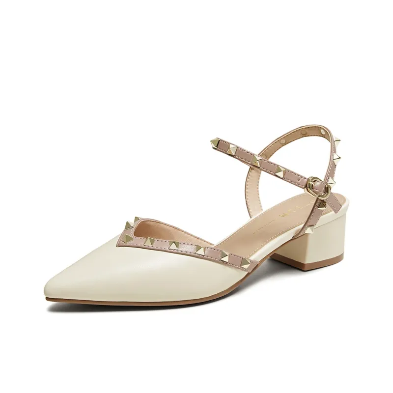 PT'SON Chunky Heel High Heels Women's-1