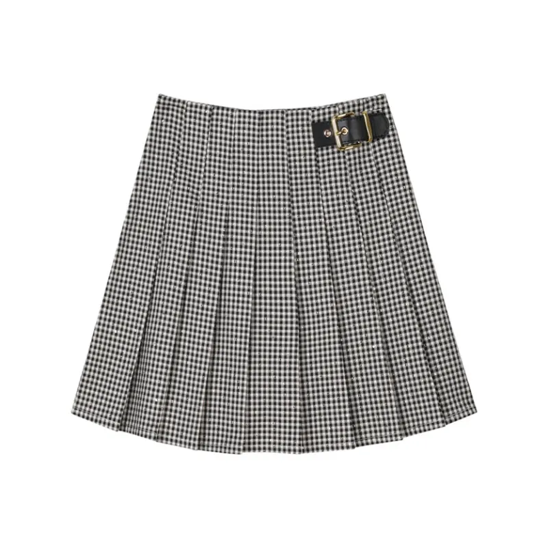 VEGA CHANG Skirt Set Women's Vichy Plaid-2