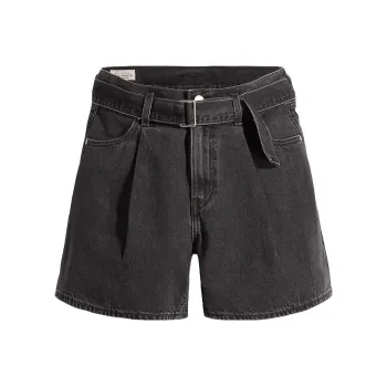 Levis Pleated Denim Shorts