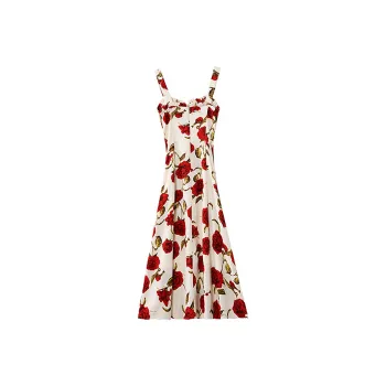 AFGGD Slip Dress Women's Rose Floral