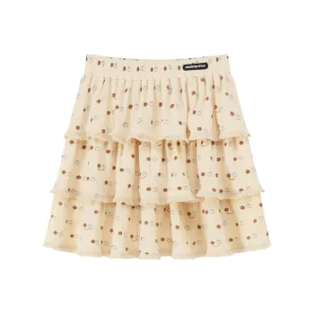 CHUU Casual Short Skirts Women's Beige Yellow
