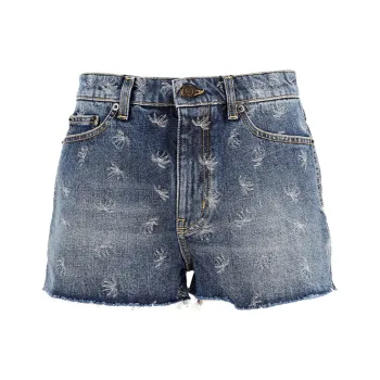 SAINT LAURENT Denim Shorts Women's Blue