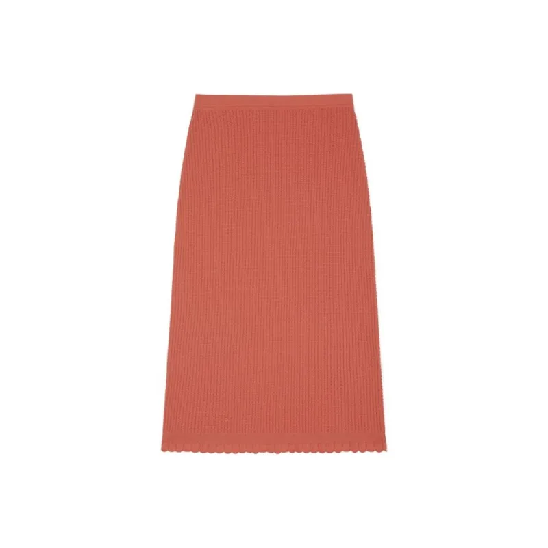 THEORY Casual Long Skirts Women's Deep Coral-0