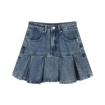 Garbege Denim Short Skirts Women's Blue