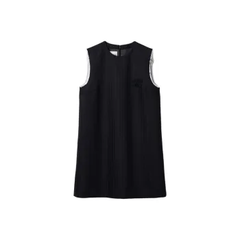 MIU MIU Logo Appliqué Sleeveless Mini Dress