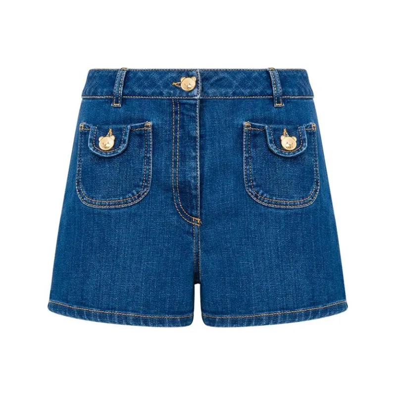 MOSCHINO Denim Shorts Women's Blue-0
