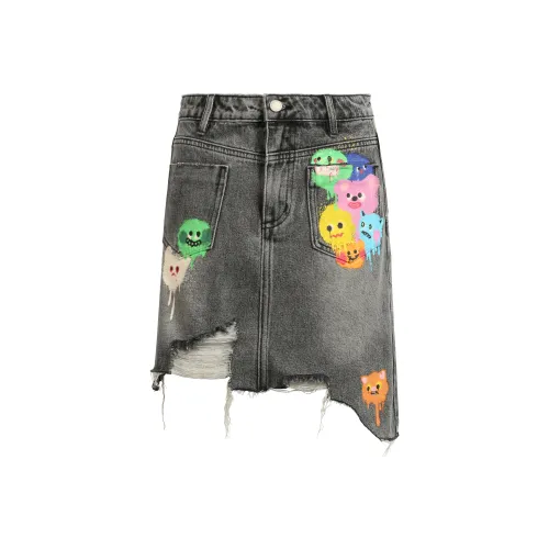 Valeria Obbaco Denim Shorts Women's Gray