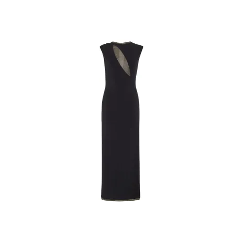 FENDI Cut Out Detailed Sleeveless Midi Dress