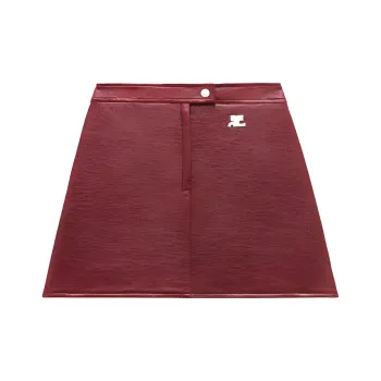 COURREGES Vinyl Mini Skirt 'Red'