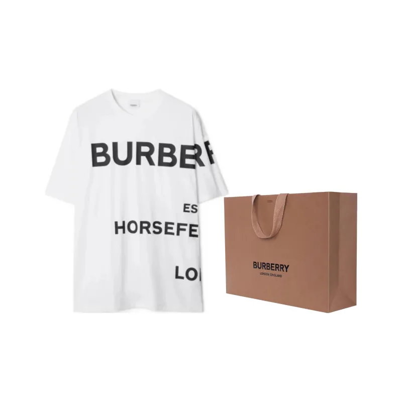 Burberry T Shirts Men White-7