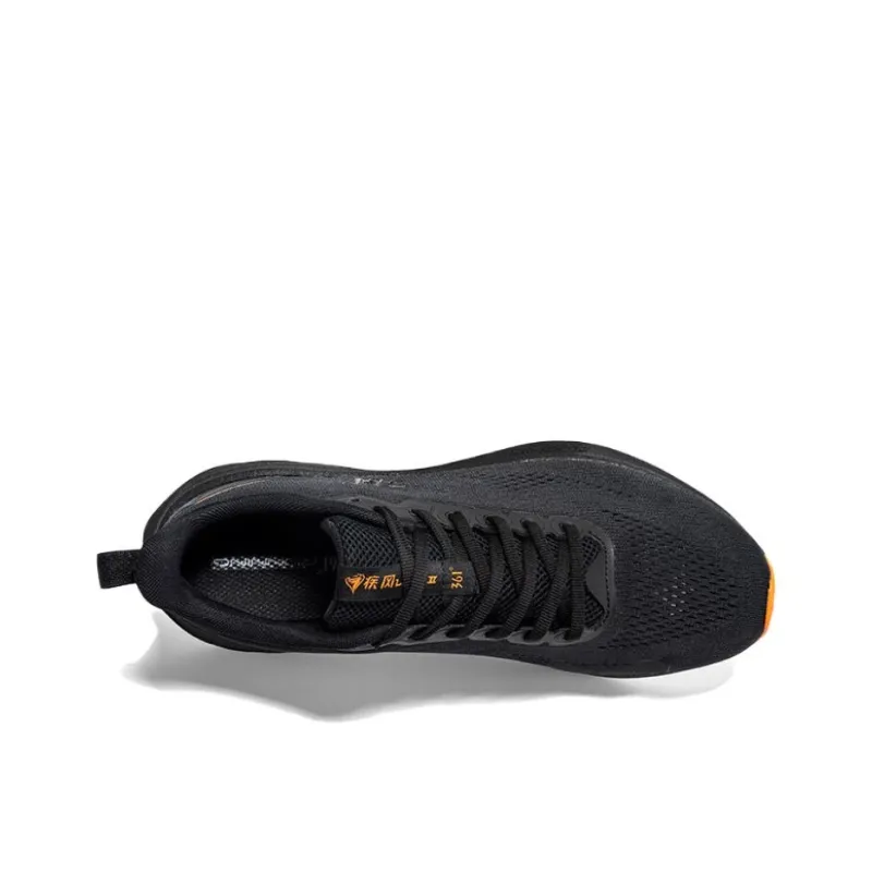 361° Wear resistant And Lightweight Low Top Casual Running Shoes Men's Black Orange-4