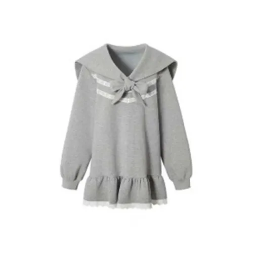 BDGU Long Sleeved Dress Women's Gray